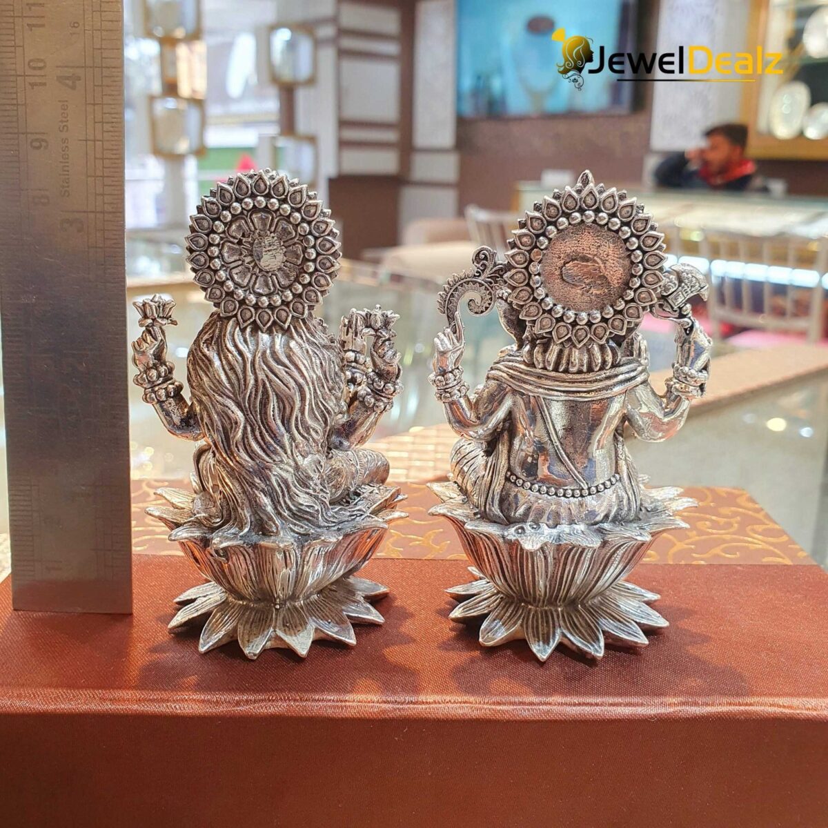 Lakshmi Ganesh Idol in Pure Silver 925 Hallmarked - Image 2