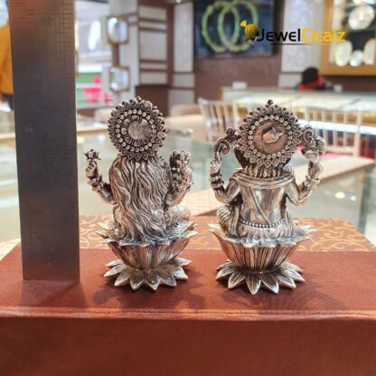 Lakshmi Ganesh Idol in Pure Silver 925 Hallmarked - Image 2