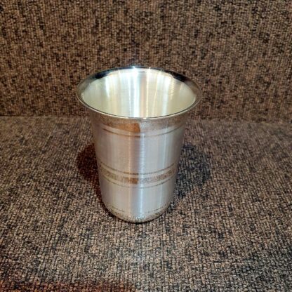 Modern Glass Plain Pure Silver 925 Hallmarked Diam:3.5inch Hei:4.5inch - Image 3