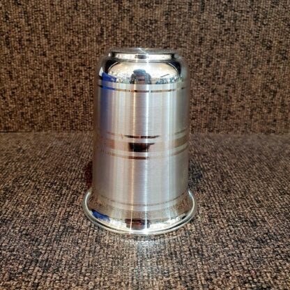 Modern Glass Plain Pure Silver 925 Hallmarked Diam:3.5inch Hei:4.5inch - Image 2