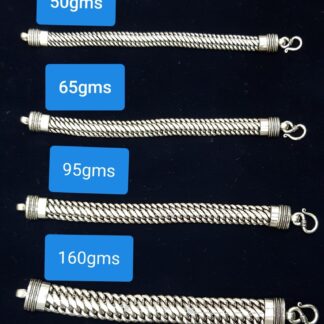 Gents Dazzling Bracelet in Oxidized Silver Pure 925 BIS Hallmarked