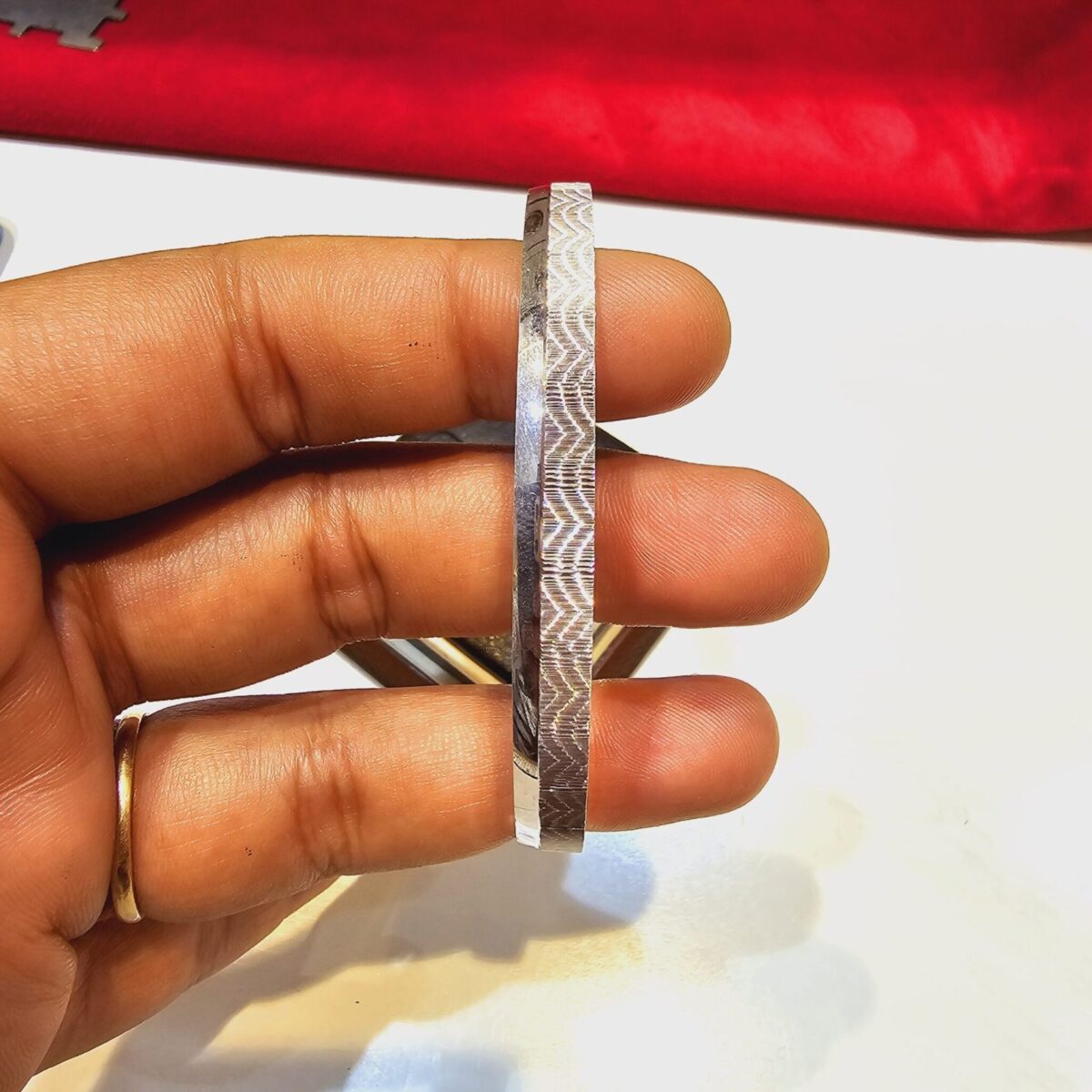 Italian Kada for Mens in Pure 925 BIS Hallmarked Size:2.12 - Image 2