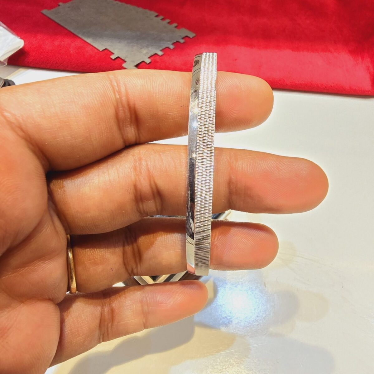 Italian Kada for Mens in Pure 925 BIS Hallmarked Size:2.12