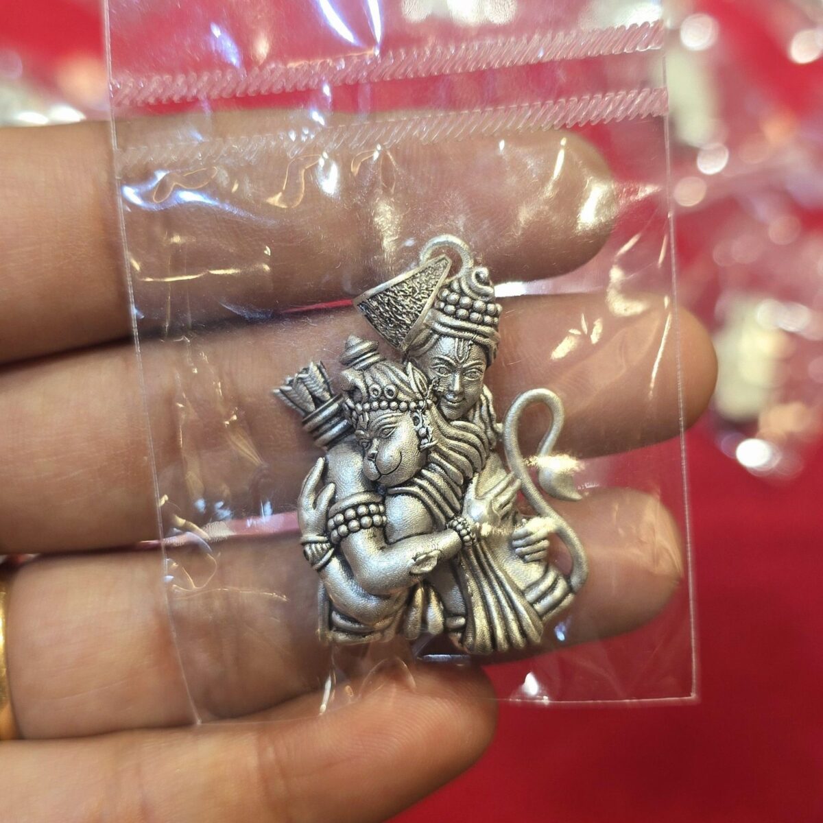 Ram and Hanuman Locket in Pure Silver 925 BIS Hallmarked