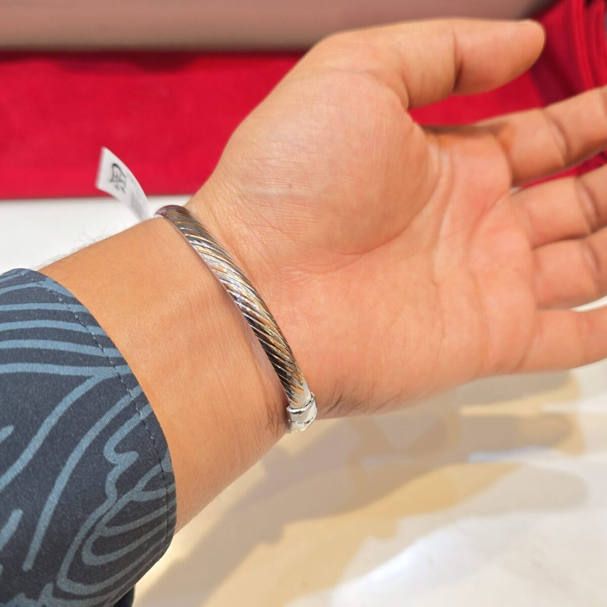 Italian Rose Kada for Mens in Pure 925 BIS Hallmarked
