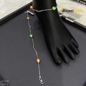 Evil Eye Payal/Anklet in Pure 925 Silver BIS Hallmarked