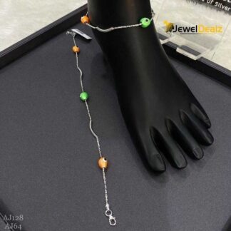 Evil Eye Payal/Anklet in Pure 925 Silver BIS Hallmarked