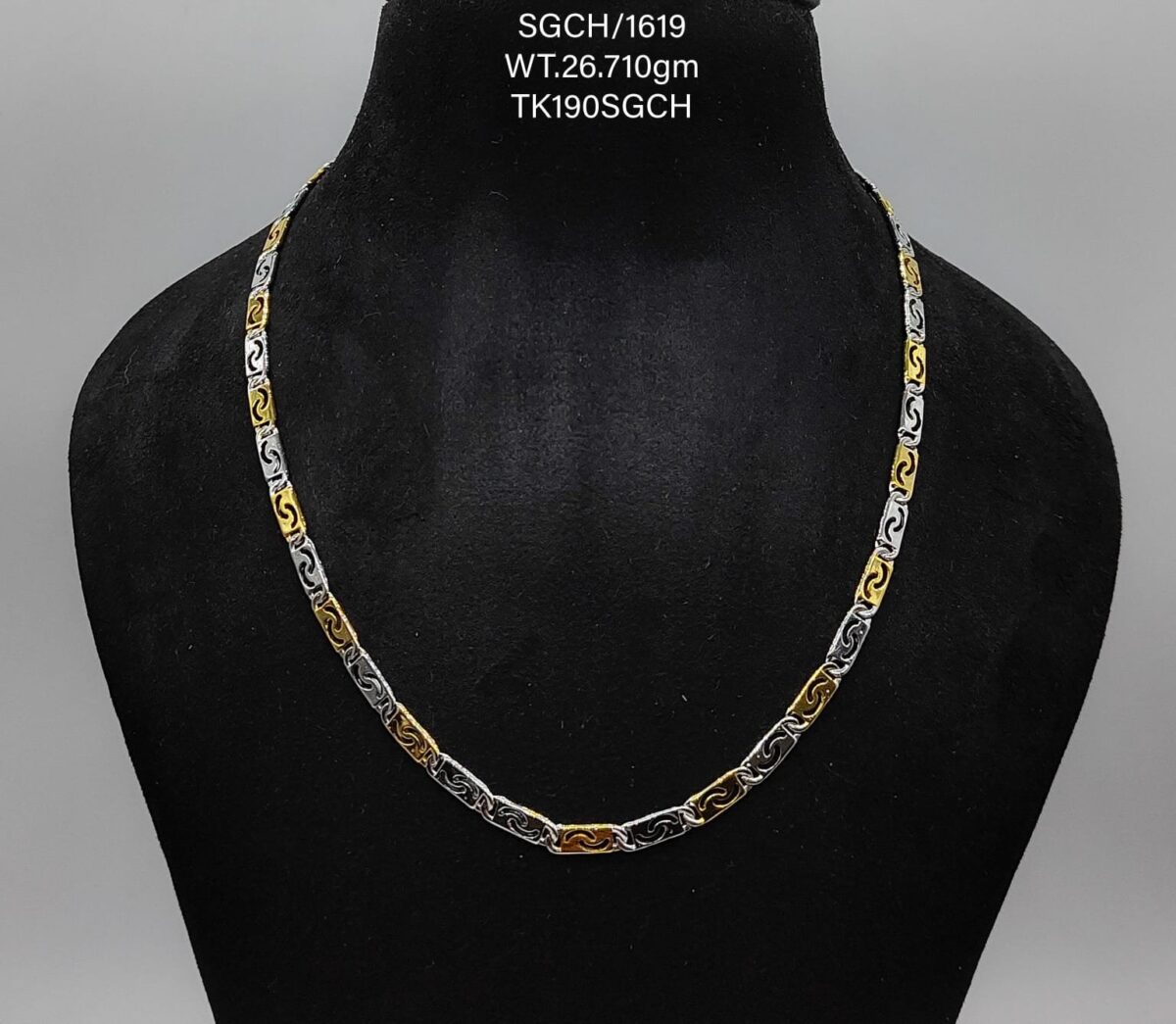 Gents Solid Chain in Sterling Silver Pure 925 Hallmarked - Image 1
