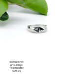 Black Stone Gents Ring in Sterling Silver Pure 925 BIS Hallmarked