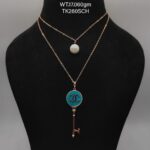 Dual Chain with key Pendent in Sterling Silver