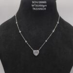 Elegant Heart Pendent Necklace in Sterling Silver925