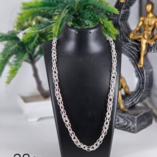 Hollow Gents Chain in Sterling Silver Pure 925 Hallmarked