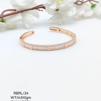Stunning Rose Gold Ladies Bracelet in Sterling Silver Pure 925