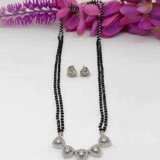Solitaire Pure Silver Mangalsutra