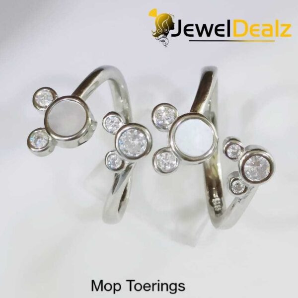 MOP Toe Ring in Sterling Silver Pure 925 BIS Hallmarked