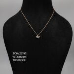 Chain with Evil Eye Pendant in Sterling Silver 925