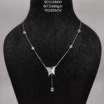 Luxurious Chain with Butterfly Pendant in Sterling Silver 925