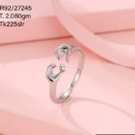 Ladies Heart Ring in Sterling Silver Pure 925 BIS Hallmarked