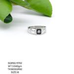 Black Stone Gents Ring in Sterling Silver Pure 925 BIS Hallmarked