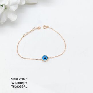 Stunning Evil Eye Beads Bracelet in Sterling Silver Pure 925