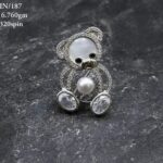 Cute Teddy Bear Brooch in Pure Silver 925 BIS Hallmarked