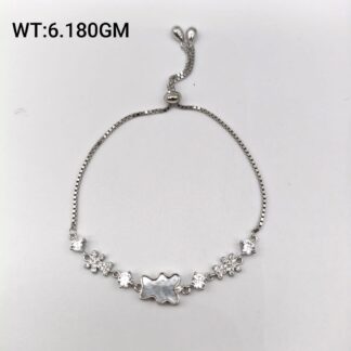 Stunning Charm Ladies Bracelet in Sterling Silver Pure 925