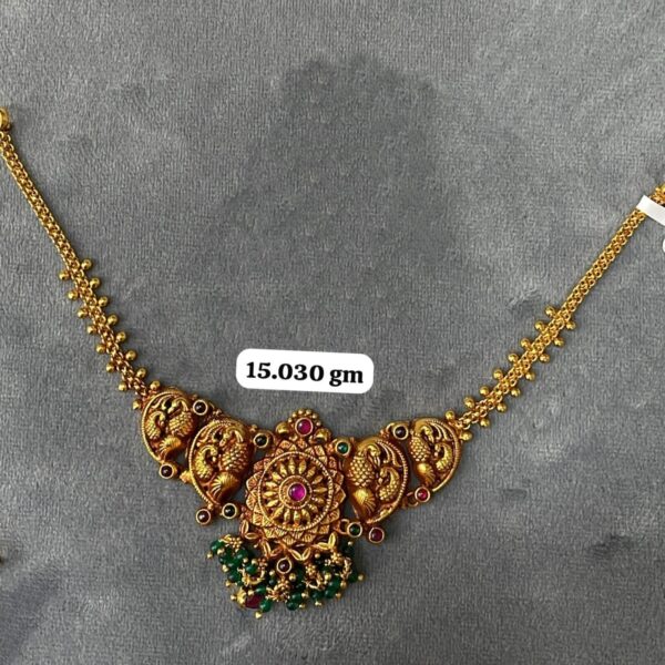 Temple Half Necklace in Pure Silver 925 BIS Hallmarked