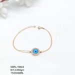Stunning Evil Eye Beads Bracelet in Sterling Silver Pure 925