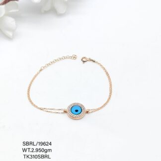 Stunning Evil Eye Beads Bracelet in Sterling Silver Pure 925