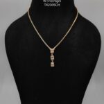 Chain with Stunning Diamond Pendant in Sterling Silver 925