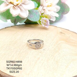 Multistone Gents Ring in Sterling Silver Pure 925 BIS Hallmarked