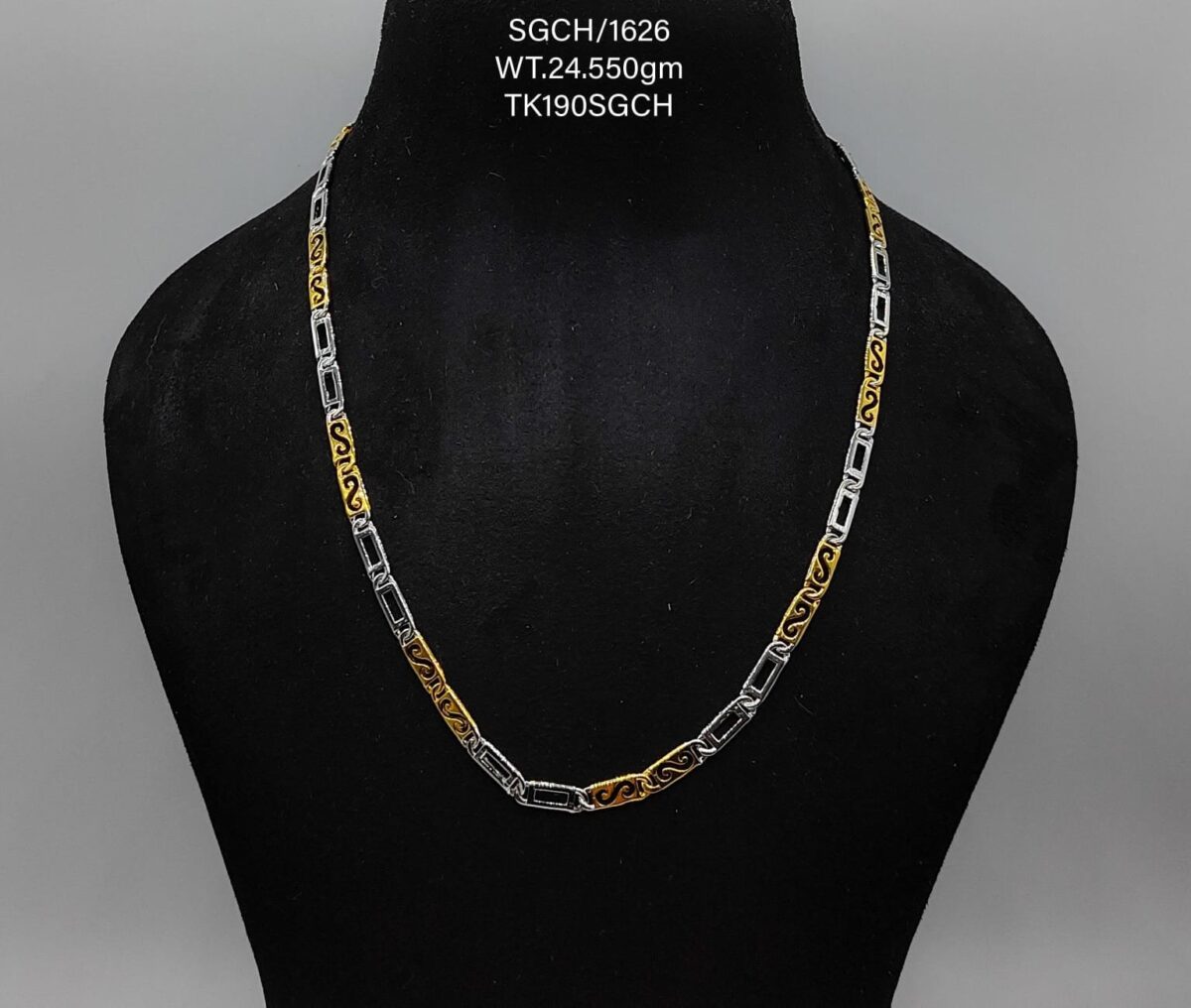 Gents Solid Chain in Sterling Silver Pure 925 Hallmarked - Image 1