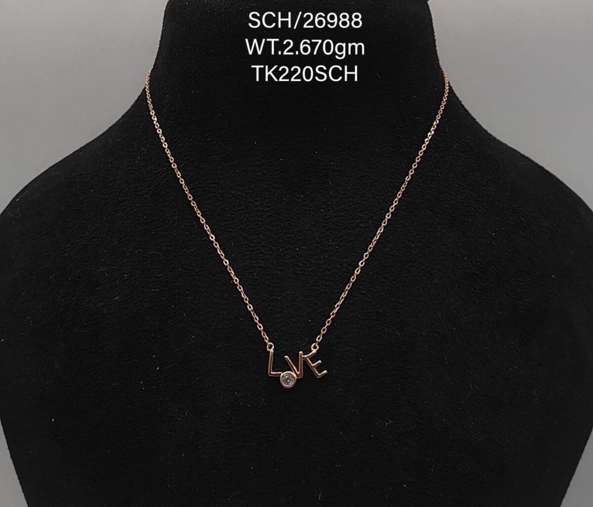 Elegant Love Pendent Necklace in Sterling Silver925