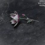 Exquisite Flower Brooch in Pure Silver 925 BIS Hallmarked