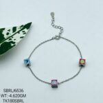 Stunning Beads Bracelet in Sterling Silver Pure 925