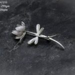 Elegant Dragonfly Brooch in Pure Silver 925 BIS Hallmarked