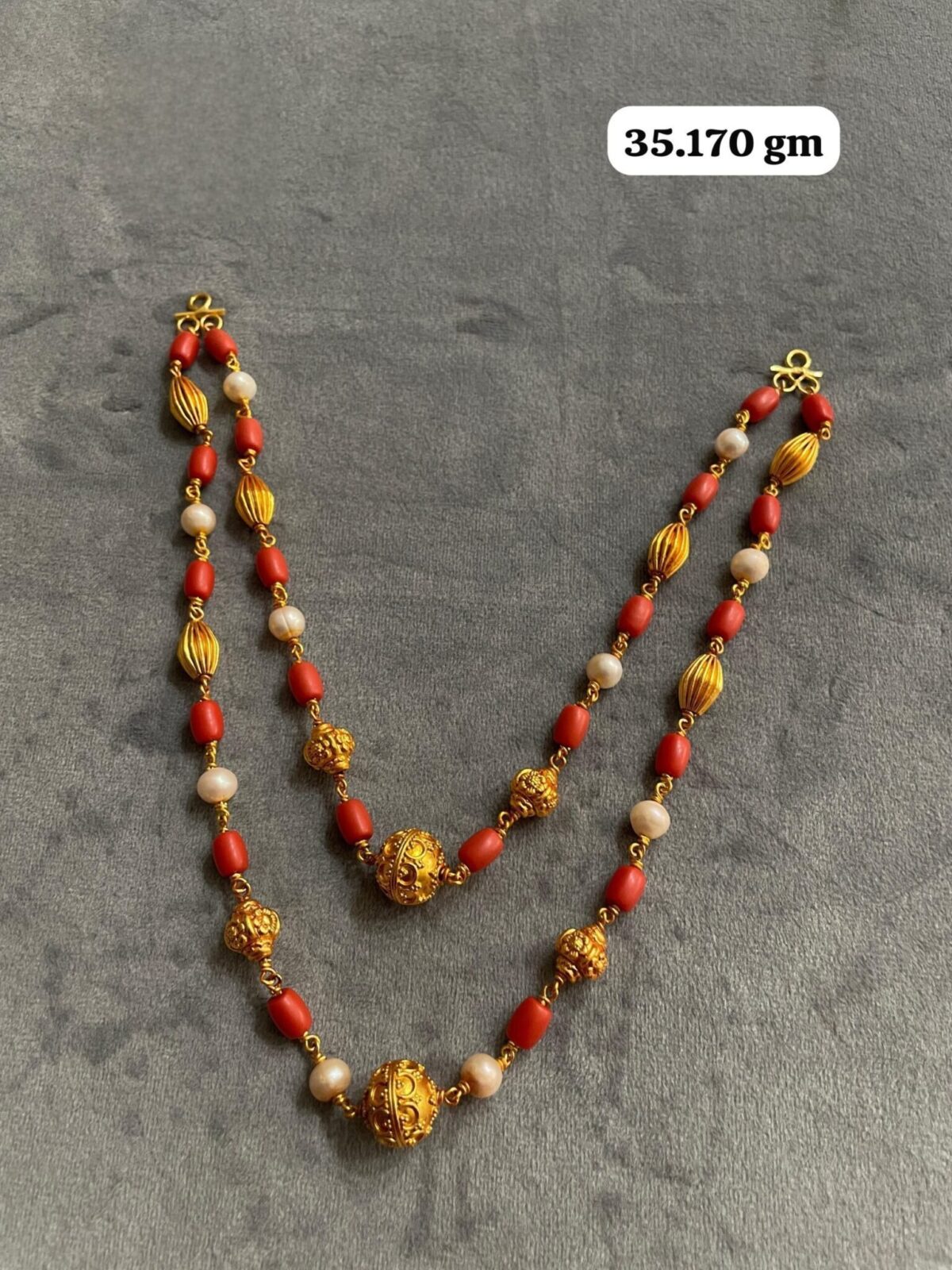 Temple Half Necklace With Earing in Pure Silver 925 BIS Hallmarked
