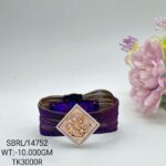 Stunning Fabric Bracelet in Sterling Silver Pure 925