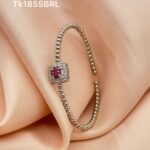 Vibrant Ruby Bracelet in Rose Gold in Sterling Silver Pure 925