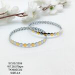 Casting Silver Bangles with Gold Polish 925 BIS Hallmarked