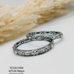 Casting Silver Bangles In Antique Touch 925 BIS Hallmarked