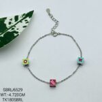 Stunning Beads Bracelet in Sterling Silver Pure 925