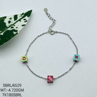 Stunning Beads Bracelet in Sterling Silver Pure 925