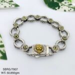 Men's Antique Bracelet in Sterling Silver Pure 925 BIS Hallmarked