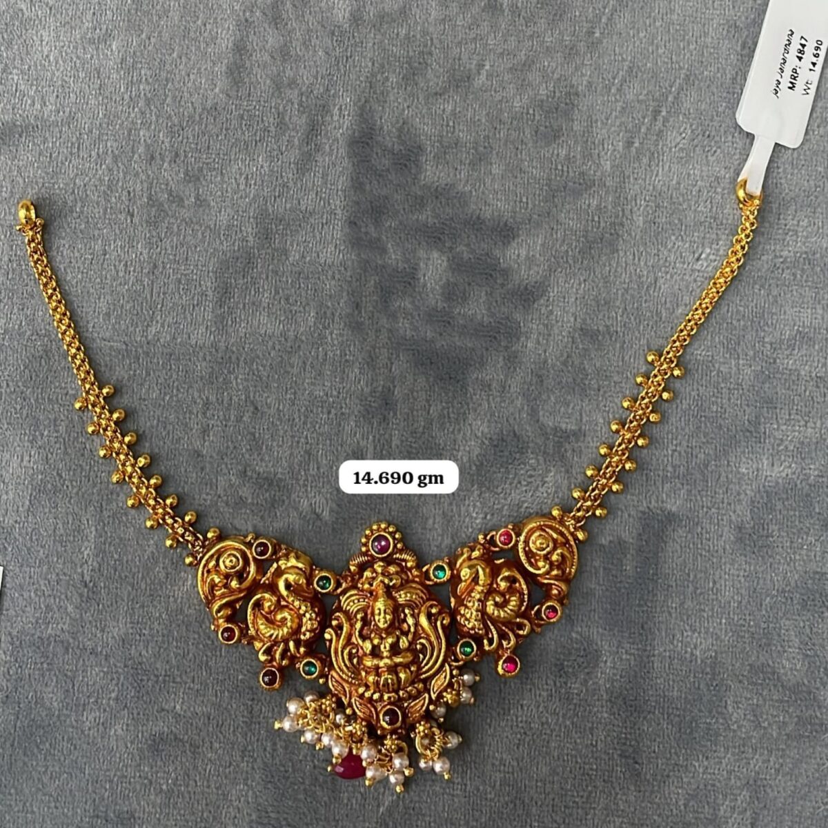 Temple Half Necklace in Pure Silver 925 BIS Hallmarked