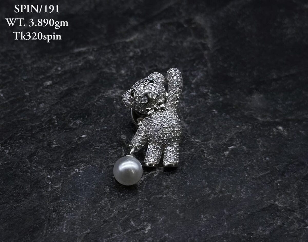 Exquisite Teddy Brooch in Pure Silver 925 BIS Hallmarked - Image 1