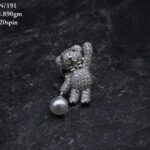 Exquisite Teddy Brooch in Pure Silver 925 BIS Hallmarked