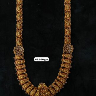 Temple Long Necklace in Pure Silver 925 BIS Hallmarked