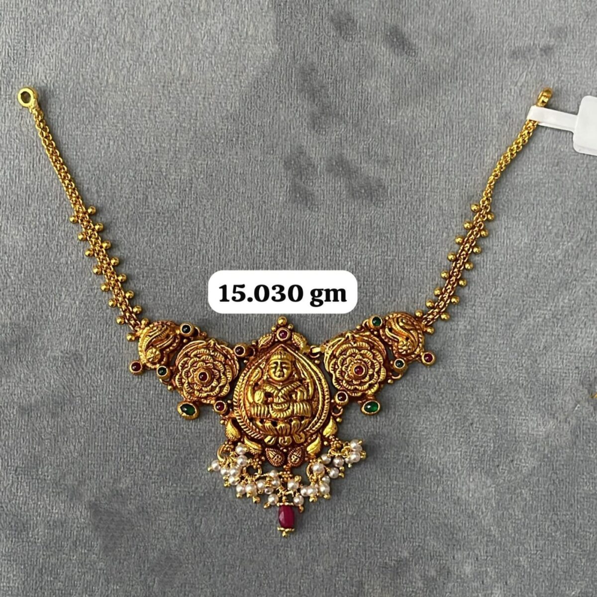 Temple Half Necklace in Pure Silver 925 BIS Hallmarked