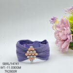 Stunning Floral Fabric Bracelet in Sterling Silver Pure 925